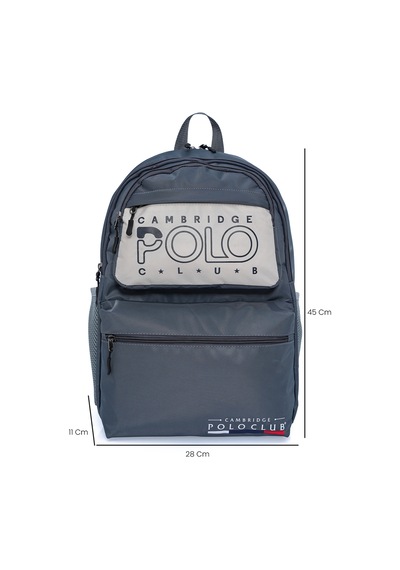 Cambridge Polo Club Ergonomik Unisex Ortaokul Çantası gri