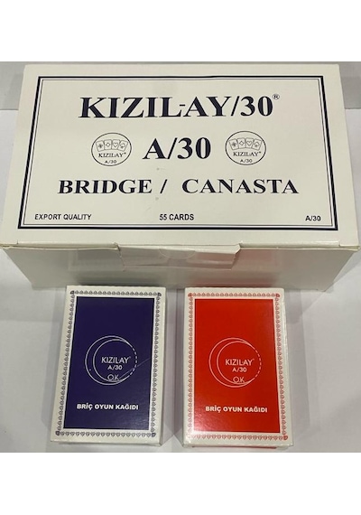 Angora Kızıl-ay A/30 İskambil Poker Briç Pişti Oyun Kağıdı 12 Ad