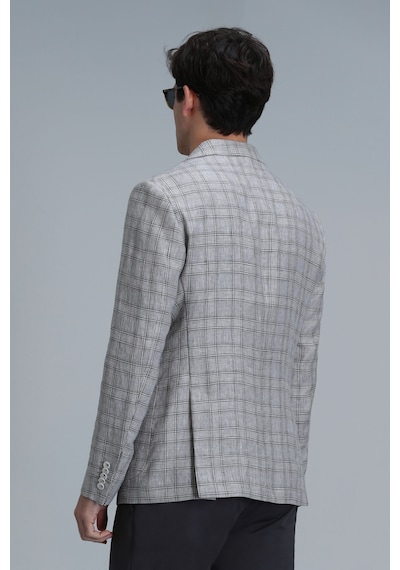 Lufian Dany Spor Erkek Blazer Ceket Slim Fit Gri Gri 111140163100150 Gri