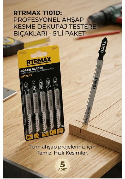 Rtrmax Rh17645 Ahşap Sert Ve Temiz Kesim Dekupaj Testere Ağzı