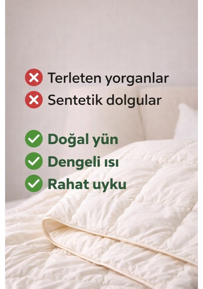 Conzaliza %100 Doğal Yün Yorgan Bej