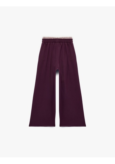 Koton Beli Lastikli Cepli Viskon Karışımlı Geniş Paça Pantolon Mürdüm 7wkg40007aw Mor Koton Beli Lastikli Cepli Viskon Karışımlı Geniş Paça Pantolon Mürdüm 7wkg40007aw Mor