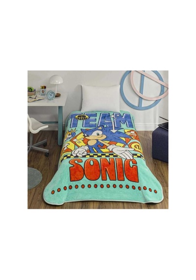 Sonic Tek Kişilik Battaniye Turkuaz
