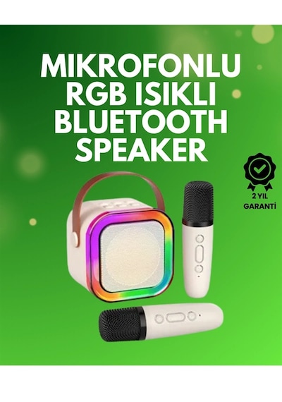 Hubrendy Tekno Taşınabilir Bluetooth Karaoke Sistemi Geniş Pil Kapasitesi