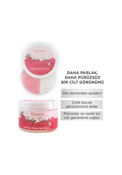 Derminix Çilek & Vanilya Özlü Vücut Peeling 2 x 300 ML