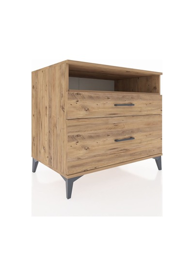 Kronos Şifonyer Tek Raflı 2 Çekmeceli 88x59x80 Çam-çam Çam