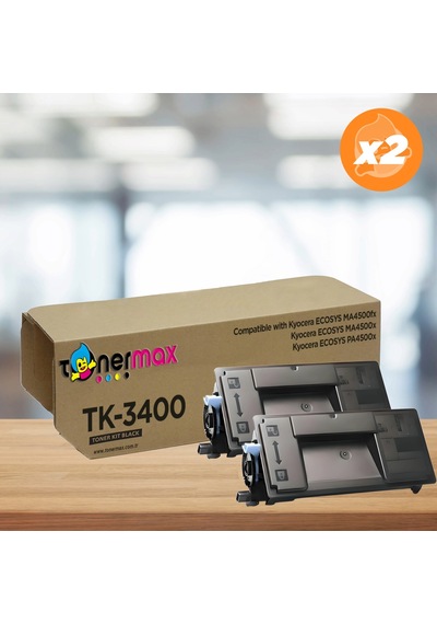 Kyocera Tk-3400 Uyumlu Toner 2'li  Paket / Ecosys Ma4500fx / Ecosys Ma4500x / Pa4500x