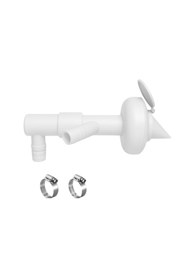 Çamaşır Ve Bulaşık Makinesi Çift Girişli Gider Çekvalfi, Ø50 Mm, Koku Ve Haşere Önleyici, 2 Kelepçe li