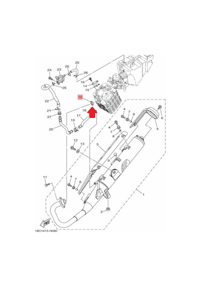 Yamaha Ybr125 Ed/Esd Egzoz Contası 5Vl-E4613-00