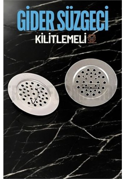 Modacar Kilitlenebilir Metal Lavabo Evye Süzgeci 2 Adet