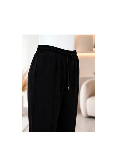 Koko Tekstil Oysho Kumaş Havuş Kesim Pantolon Siyah