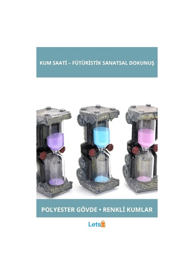 Polyester Tasarım Renkli Kum Saati Dayanıklı Dekoratif Süs 1 Adet