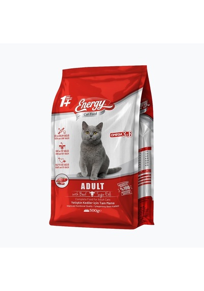 Energy Sığır Etli Yetişkin Kedi Maması 500 G