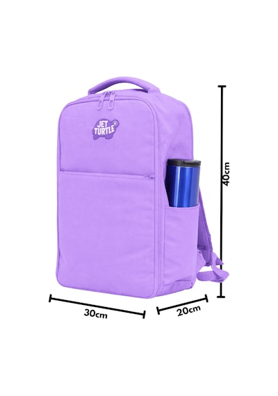 Jet Turtle Seyahat Sırt Çantası 40cm 40x25x15 Cm Pegasus, Wizz Air, Ryanair, El Valizi Koltuk Altı Valizi Lila