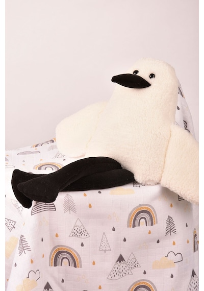 Sevimli Peluş Çocuk Uyku Arkadaşım - 50 Cm Çocuk Bebek Oyun Uyku Arkadaşı Duffy Ördek Yastık Beyaz