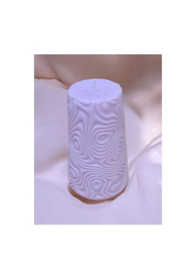 Organik Dalga Desenli Büyük Soya Mum El Yapımı Kokulu 330 Gr Premium Dekoratif Mum Mor - 714840401 Mor