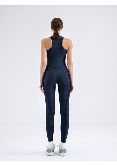 Lismina Sculpt Line Askılı Spor Tayt Tulum Lacivert