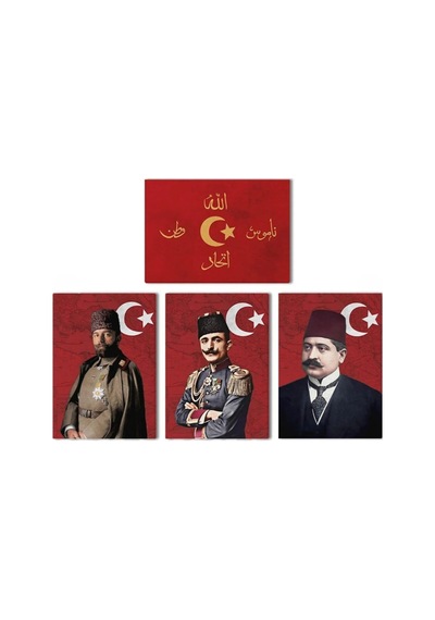 İttihat Ve Terakki Sancağı 4 Lü Mdf Tablo Seti 40x60 Cm Enver Paşa Talat Paşa Cemal Paşa - 848607192 Diğer İttihat Ve Terakki Sancağı 4 Lü Mdf Tablo Seti 40x60 Cm Enver Paşa Talat Paşa Cemal Paşa - 848607192 Diğer