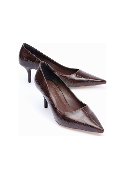 Mubiano Kadın Stiletto Sivri Burun Kroko Desenli Topuklu Ayakkabı Dahlia Kahverengi Kahverengi Mubiano Kadın Stiletto Sivri Burun Kroko Desenli Topuklu Ayakkabı Dahlia Kahverengi Kahverengi