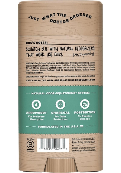 Dr. Squatch Rainforest Rapids Alüminyumsuz Stick Deodorant 75gr