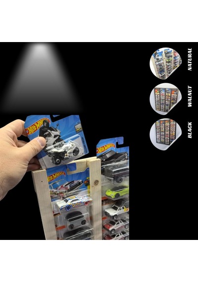 Regular Kart Rafı, Doğal Ahşap Regular Kart Sergileme Vitrini, Kutusunda Card Oyuncak Araba Rafı Diğer