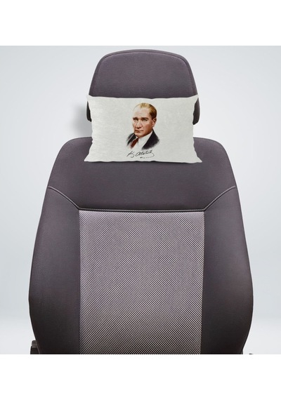 Bk Gift Atatürk Temalı Dikdörtgen Araç Koltuk Yastığı-12