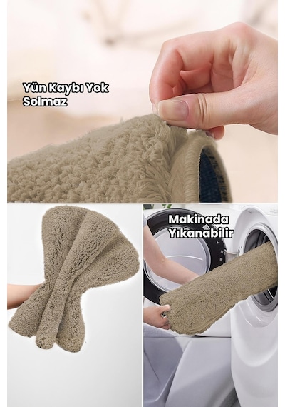 Brillahome Kaymaz Taban, Tekli Post Peluş Banyo Paspası, Kaymaz Taban 50 80 Cm 001 Brillahome Kaymaz Taban, Tekli Post Peluş Banyo Paspası, Kaymaz Taban 50 80 Cm 001