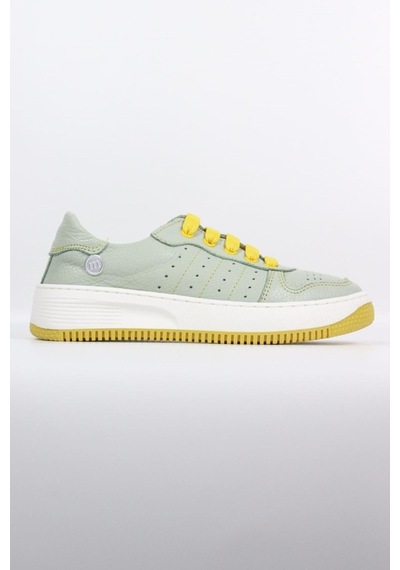 Mammamia D25ya-435 Kadın Deri Sneaker Ayakkabı Su Yeşili Flotur