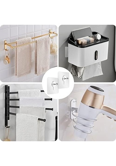 24 Adet Yapışkan Vida, Yapışkan Kanca, Sihirli Kanca, Delmeden Duvara Sabitleme, Şeffaf, Su Geçirmez Vida, Kendinden Yapışkanlı Vida, Banyo, Mutfak, Duş, Depo Odası İçin 8/10 Mm