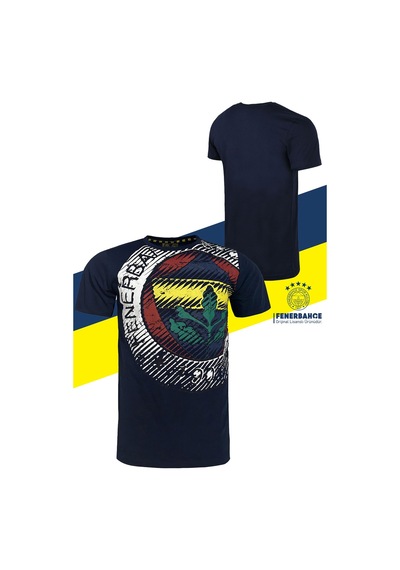 Fenerium Fenerbahçe Lisanslı Tribün 6 Renk Logolu Spor T-shirt Ahşap Kutulu Lacivert