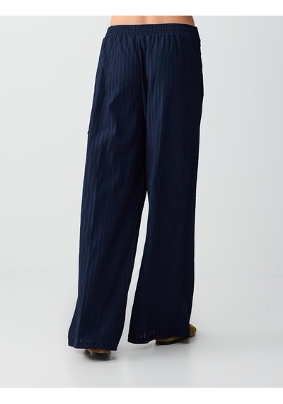 Jimmy Key Jimmy Key Lacivert Normal Bel Normal Paça Çizgili Uzun Örme Pantolon 6sw186694494