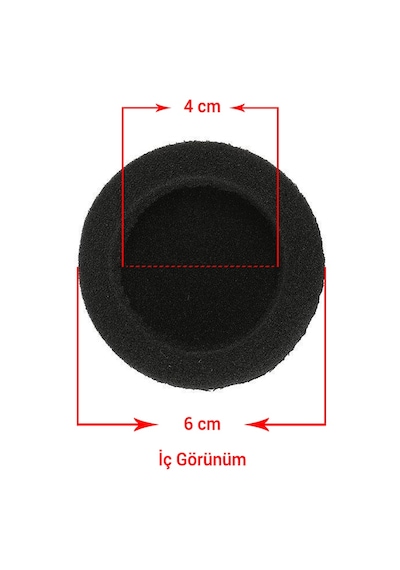 Kulaklık Süngeri 6 CM 1 Çift