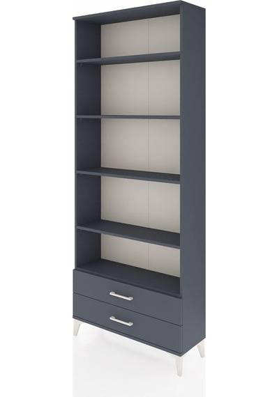 Arges Dolap 5 Raflı 2 Çekmeceli 88x30x221 Antrasit-antrasit Antrasit