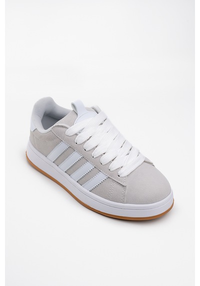 Bartrobel Kadın Süet Gri Spor Ayakkabı Sneaker