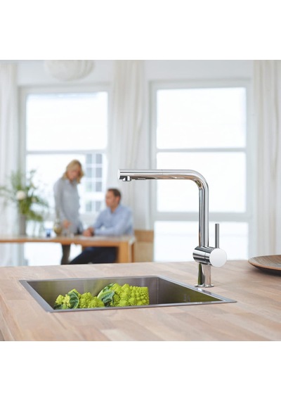 Grohe Eviye Bataryası Spiralli 2 Fonksiyonlu Minta Krom- 30274000 Sku: Smg8690010227584 Açık Bej