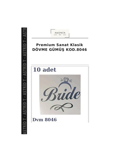 Premium Sanat Klasik Dövme Gümüş Kod.8046