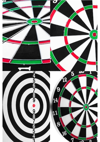 12 İnç Çift Taraflı Dart Tahtası Seti 6 Çelik Oklu Dart Hedef Tahtası Oyunu Takımı Dart Seti 518