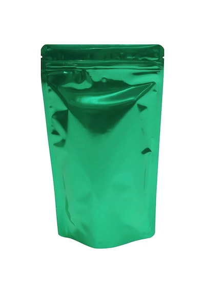 Yeşil Metalize Kilitli Doypack Ambalaj 16 X 27 + 4 Cm. 500 Gr. -1000 Adet