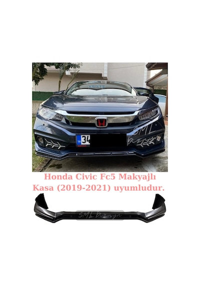 Honda Civic Fc5 Makyajlı Kasa 2019-2021 Ön Ek (Plastik) BOYASIZ