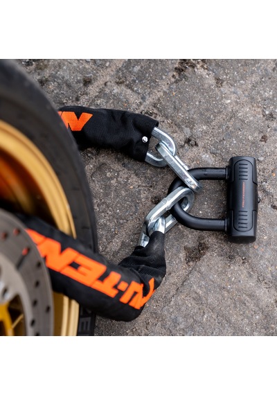 "tru-tension Heavy Duty Motorcycle Chain & Lock - 1.5m X 12mm Yüksek Güvenlikli Motosiklet Kilidi "