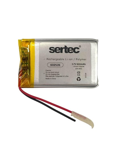 Sertec 602535 3.7v 600mah Li-ion Polymer Pil