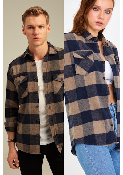 Unisex Kahverengi Çift Cep Kapaklı Oduncu Gömlek-tekli Fiyat Kahverengi Unisex Kahverengi Çift Cep Kapaklı Oduncu Gömlek-tekli Fiyat Kahverengi