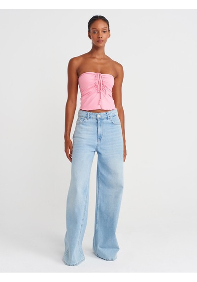 Dilvin 31984 Büzgülü Top-pembe Pembe