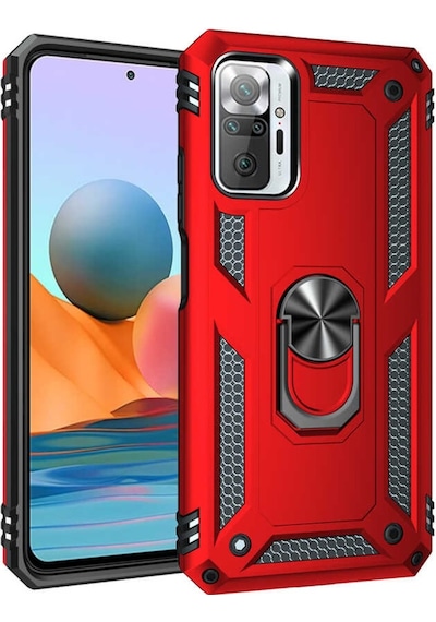 Xiaomi Redmi Note 10 Pro Kılıf Vega Yüzüklü Standlı Zırh Kılıf