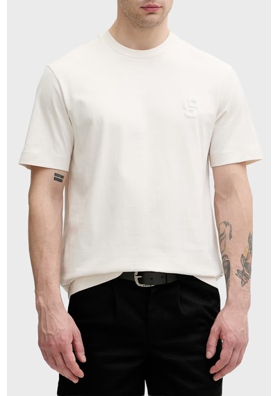 Boss % 100 Pamuk Regular Fit Bisiklet Yaka T Shirt Erkek T Shirt 50565044 118 Bej