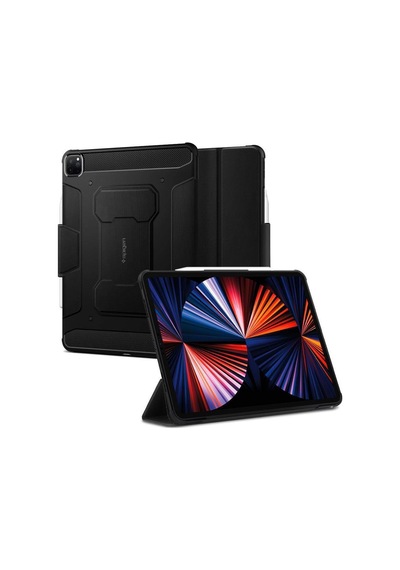 Apple Uyumlu iPad  Pro 12.9'' (2021) Kılıf, Spigen Rugged Armor Pro