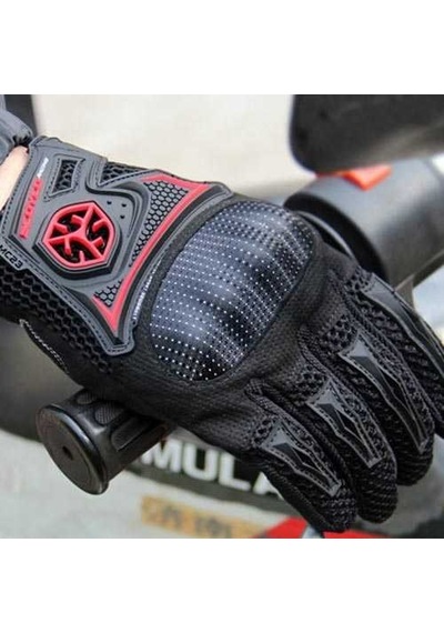 Scoyco MC23 Yazlık Korumalı Motosiklet Eldiveni Kırmızı - Siyah