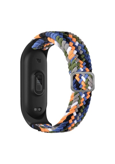 Xiaomi Mi Band 5 Kordon Örgü Loop Kayış Metal Tokalı Bileklik