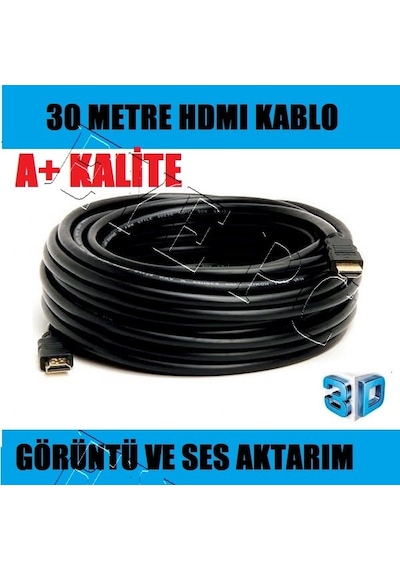 Laptop Pc Tv Projeksiyon Arasi Aktarim Kablosu 30 M Hdmi