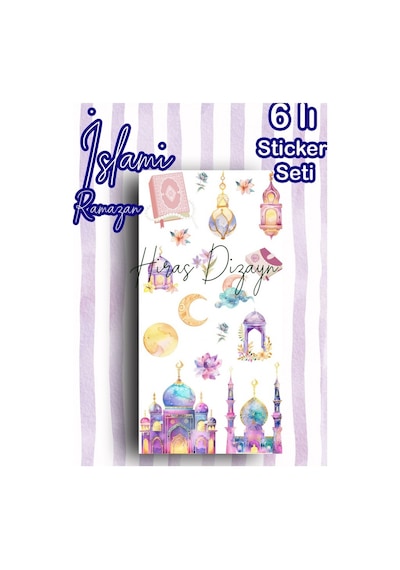 Hiras Dizayn Ramazan ve İslami Temalı Sticker Seti 6 Sayfa